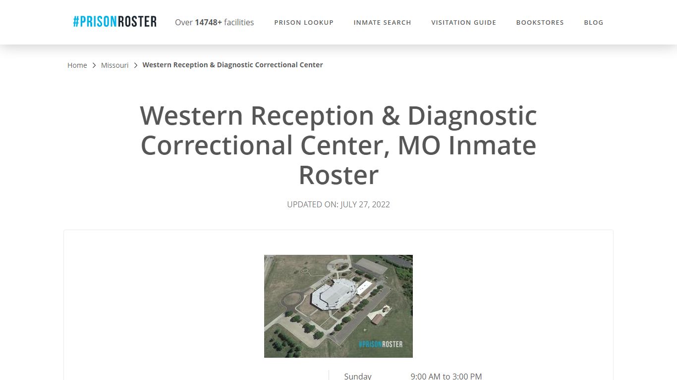 Western Reception & Diagnostic Correctional Center, MO Inmate Roster
